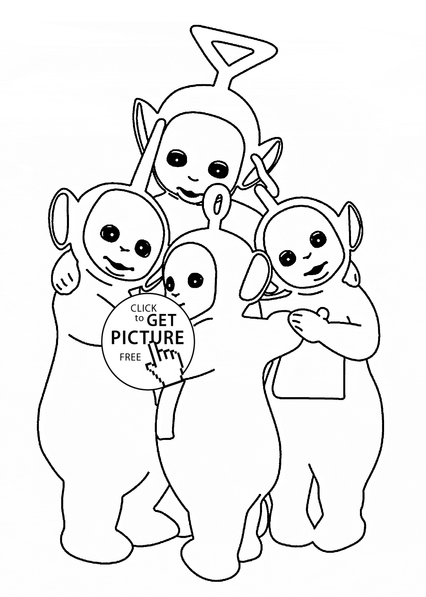 Free Coloring Sheets For Toddlers
 Teletubbies to her coloring pages for kids printable free
