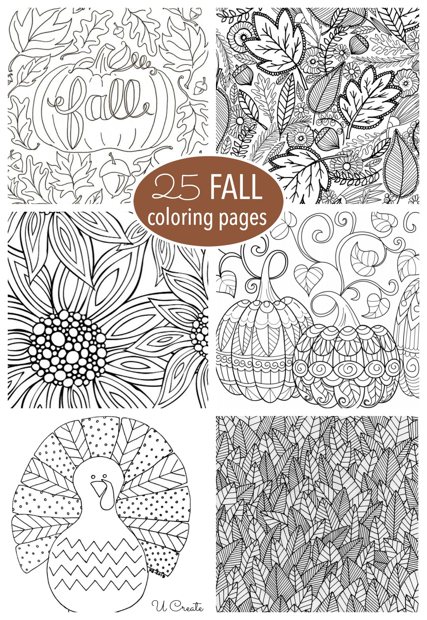 Free Fall Printable Coloring Pages
 Free Fall Adult Coloring Pages U Create