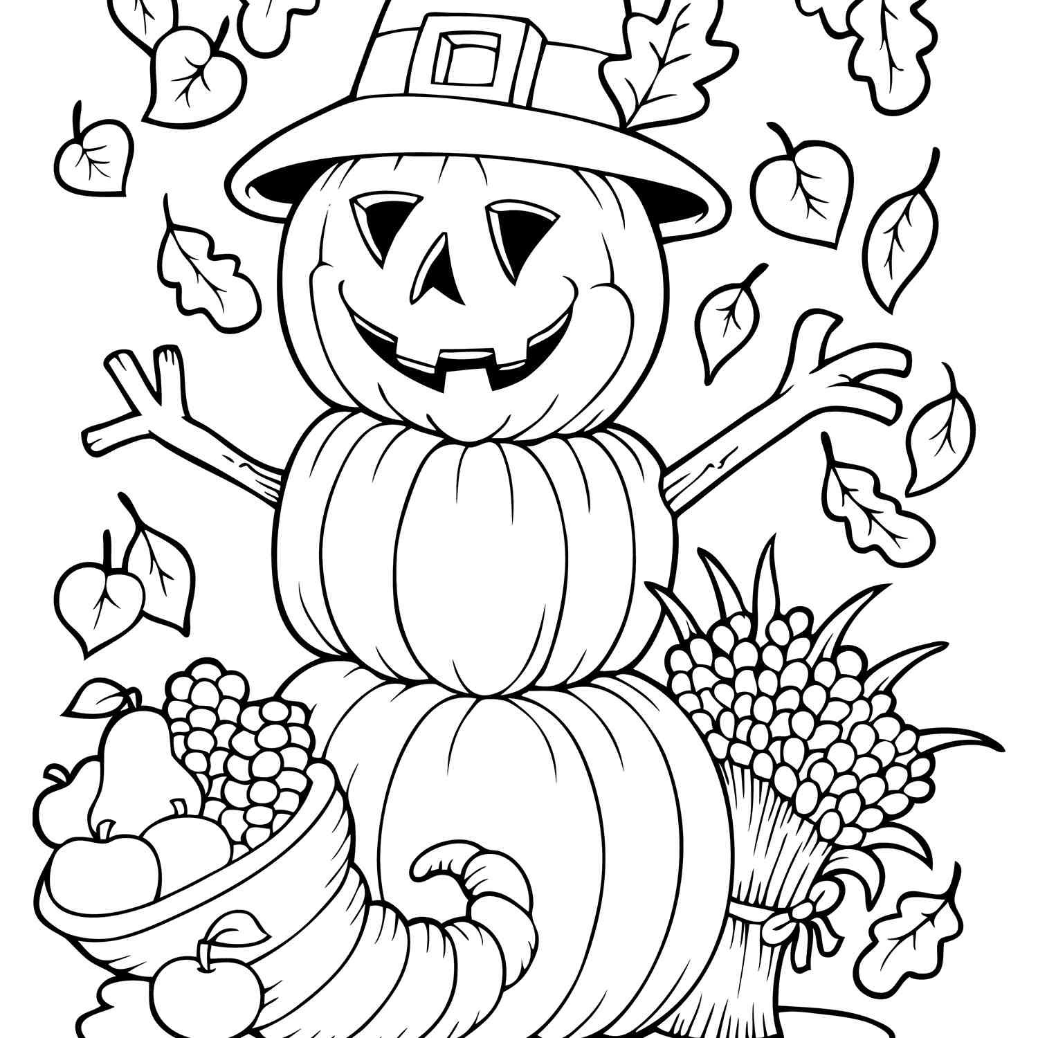 Free Fall Printable Coloring Pages
 Free Autumn and Fall Coloring Pages