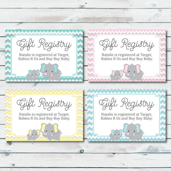 Free Gifts For Baby Registry
 Baby Registry Cards Registry Inserts Baby Shower Gift