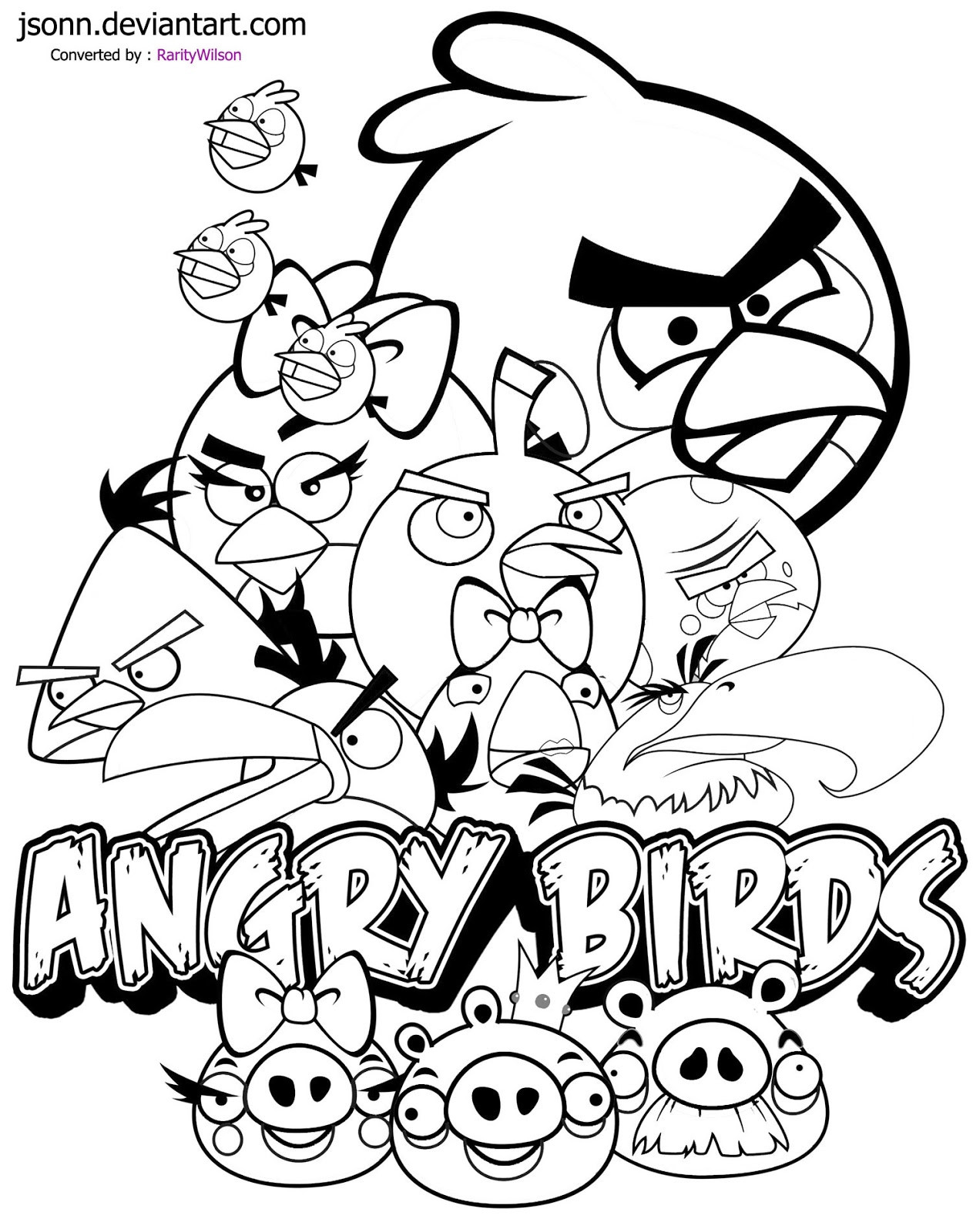 Free Printable Bird Coloring Pages
 Angry Birds Coloring Pages
