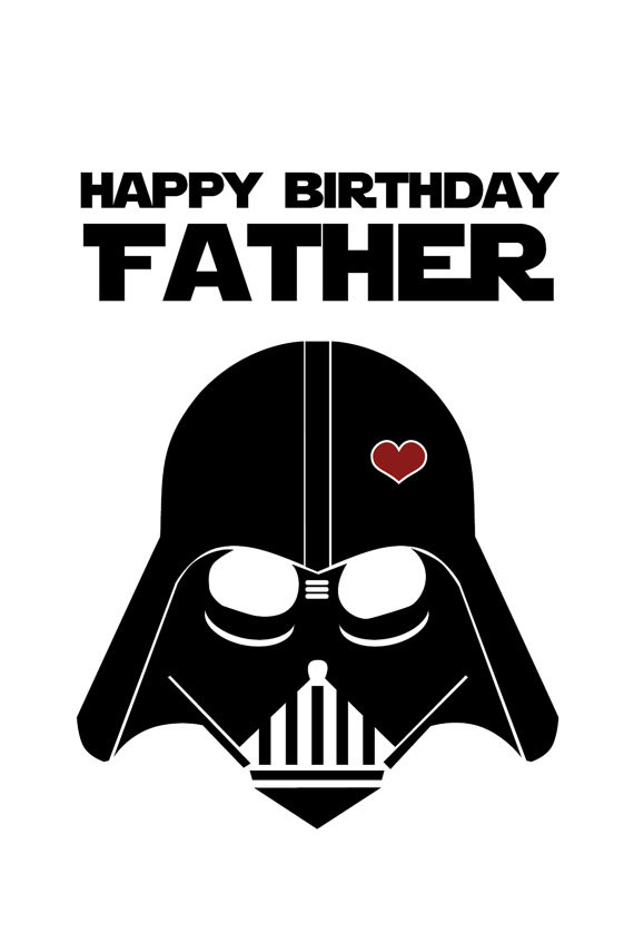 Free Printable Birthday Cards For Dad
 Star Wars Funny Birthday Card for Dad DIY Printable