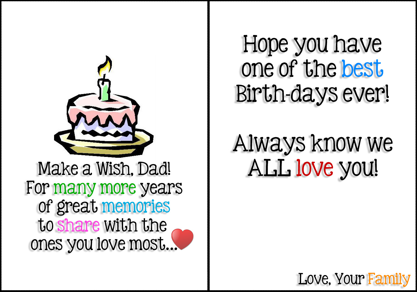 Free Printable Birthday Cards For Dad
 Printable Quotes For Dads Birthday QuotesGram