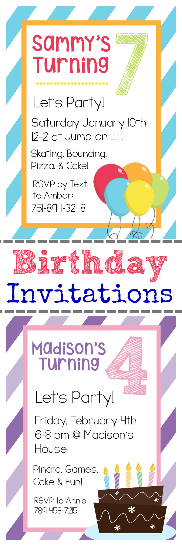 Free Printable Birthday Invitation
 Free Printable Birthday Invitation Templates