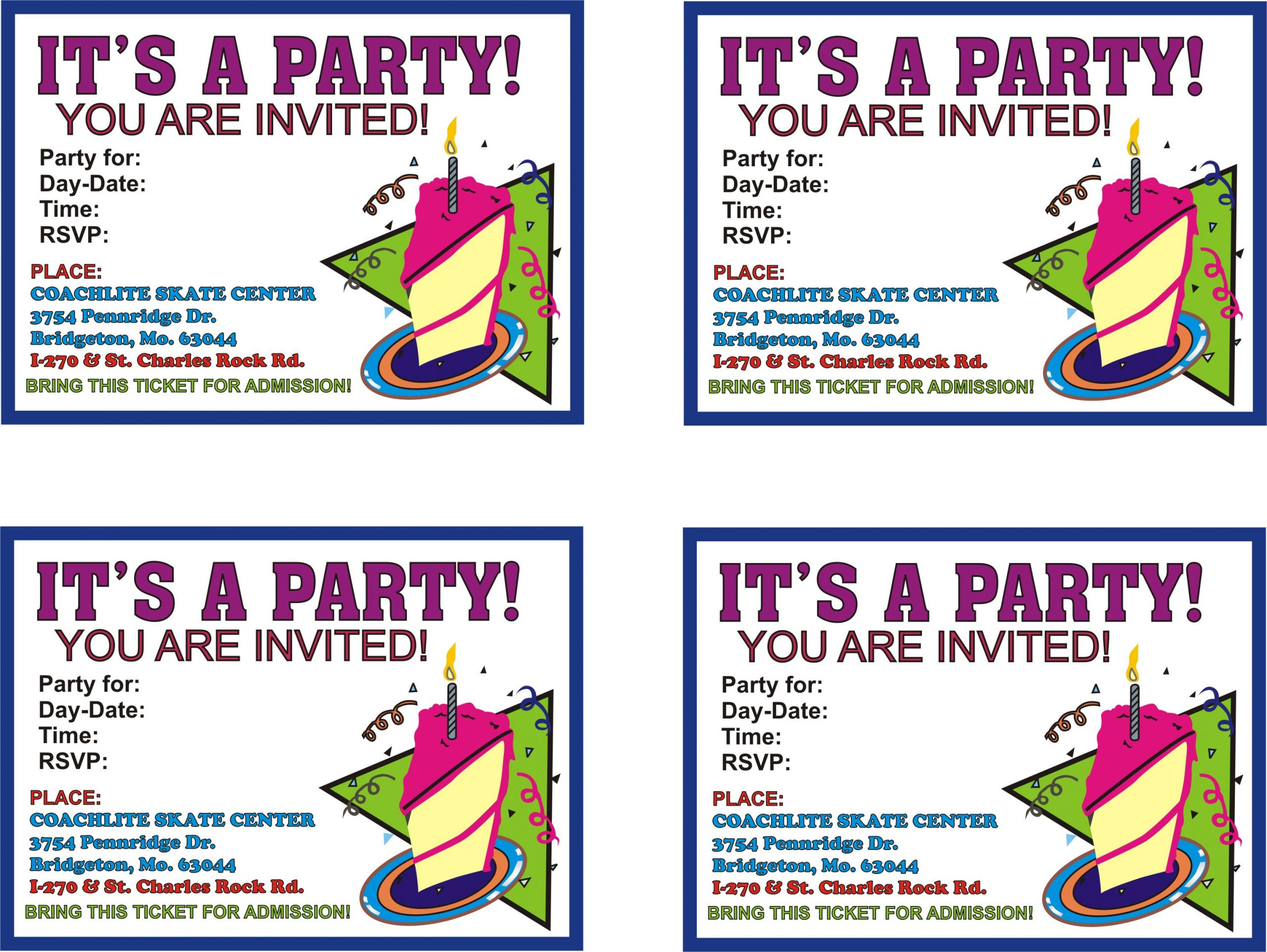 Free Printable Birthday Invitation
 Birthday Parties