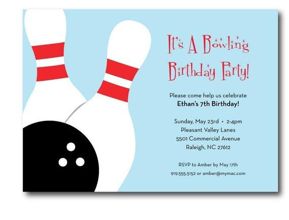 Free Printable Bowling Birthday Party Invitations
 Bowling birthday party invitation printable by LilyGirlPaper
