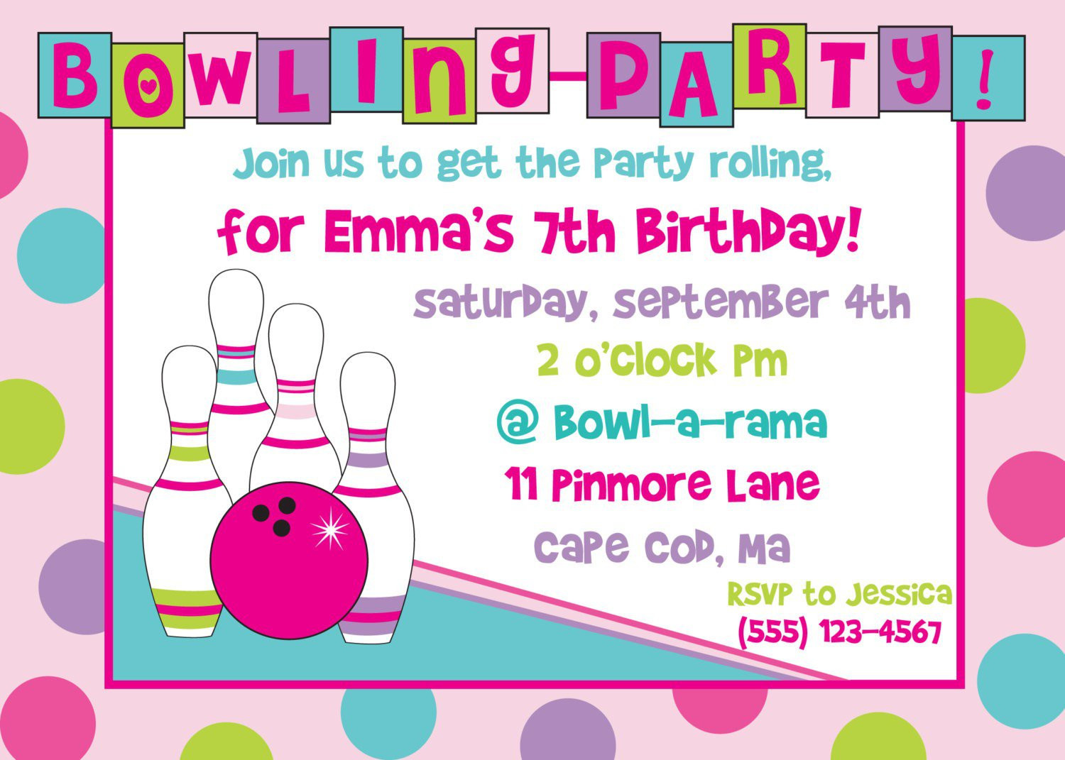 Free Printable Bowling Birthday Party Invitations
 Bowling Birthday Party Invitations Free Templates