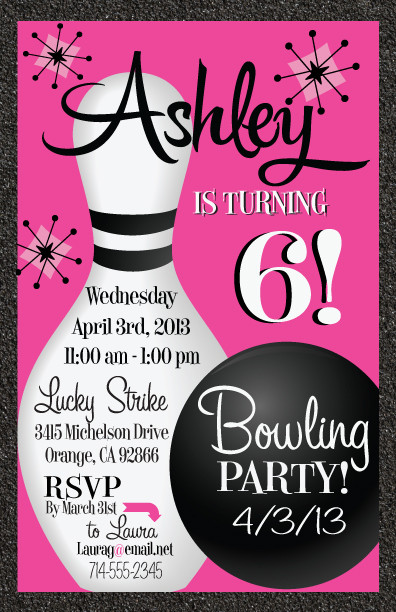 Free Printable Bowling Birthday Party Invitations
 Free Printable Bowling Birthday Invitations