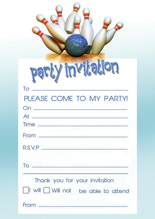 Free Printable Bowling Birthday Party Invitations
 Bowling Birthday Party Invitations ideas – Bagvania FREE