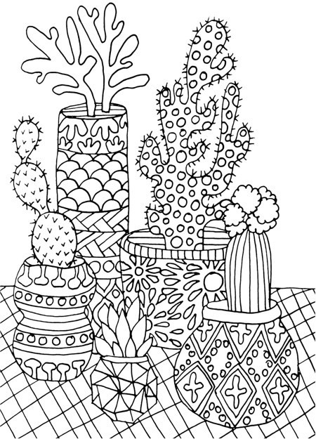 Free Printable Cactus Coloring Pages
 Best Succulent & Cactus Coloring Books & Pages Cleverpedia