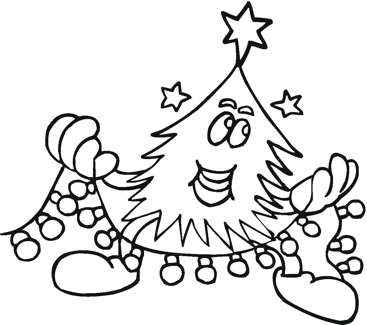 Free Printable Coloring Pages Christmas
 Christmas Tree Coloring Pages