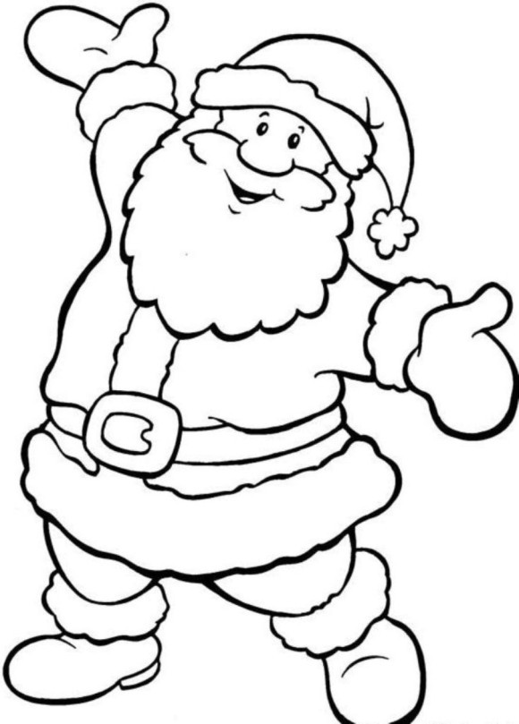 Free Printable Coloring Pages Christmas
 Happy Santa Free Coloring Pages For Christmas Christmas