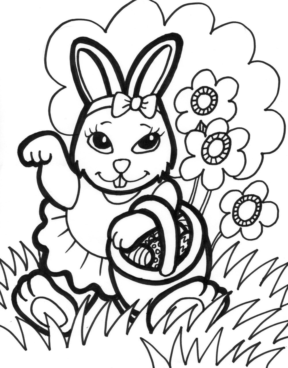 Free Printable Easter Coloring Sheets
 Free Printable Easter Bunny Coloring Pages For Kids