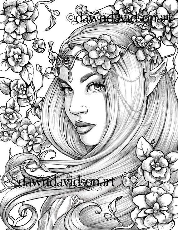 Free Printable Grayscale Coloring Pages
 Freckles the Fairy Coloring Page Printable Colouring