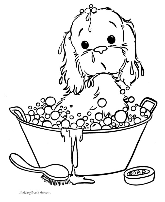 Free Printable Puppy Coloring Pages
 Free printable puppy picture to color