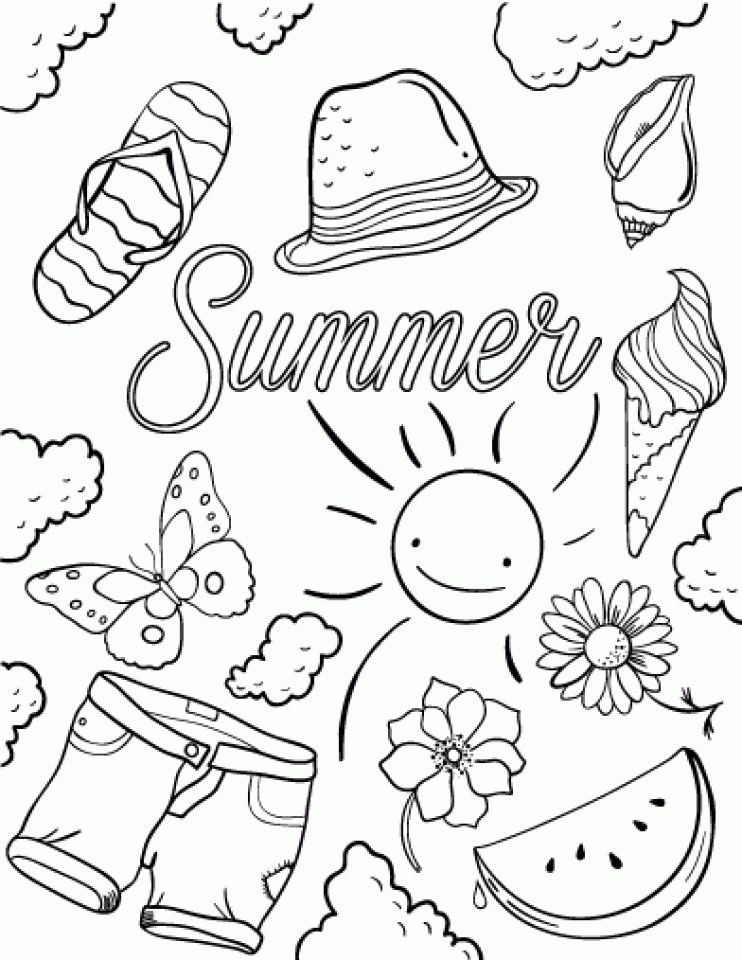 Free Printable Summer Coloring Pages
 20 Free Printable Summer Coloring Pages