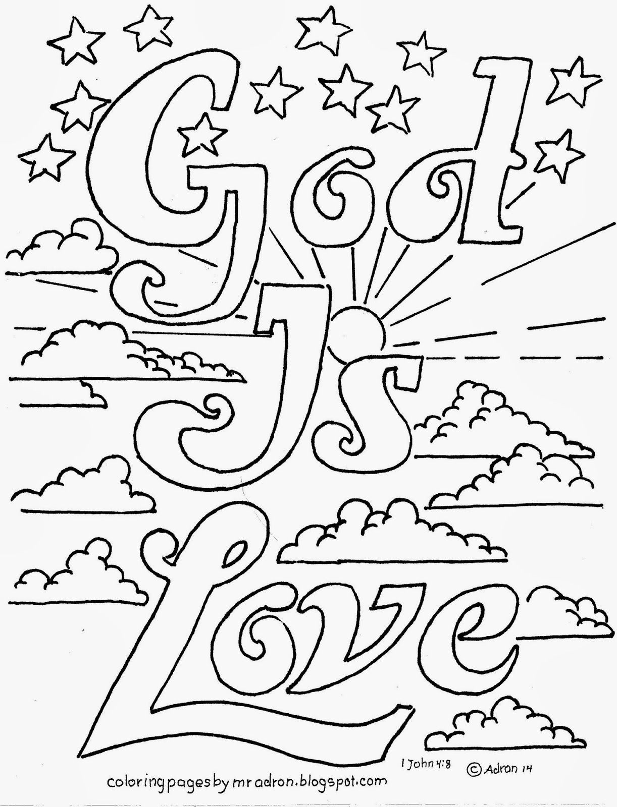 Free Printable Sunday School Coloring Pages
 Coloring Pages for Kids by Mr Adron God Is Love