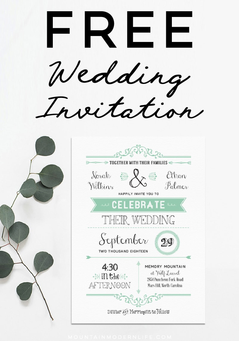 Free Wedding Invitations
 FREE Wedding Invitation Template