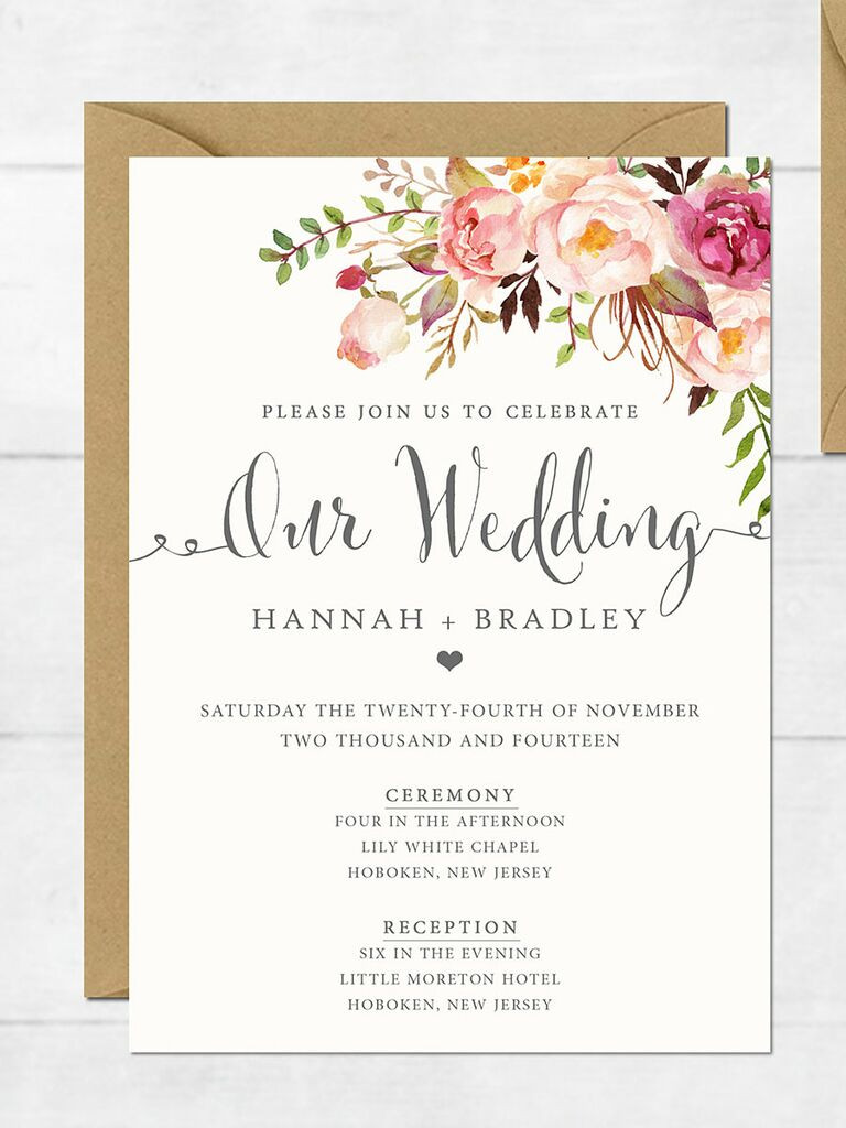 Free Wedding Invitations
 16 Printable Wedding Invitation Templates You Can DIY