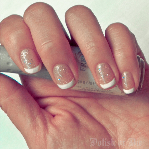 French Glitter Nails
 Glitter french gel manicure