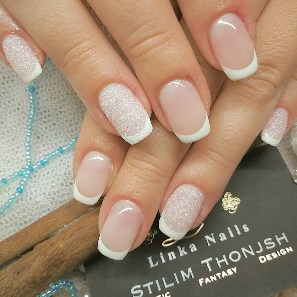 French Glitter Nails
 9 Stunning Modern French Manicure Ideas