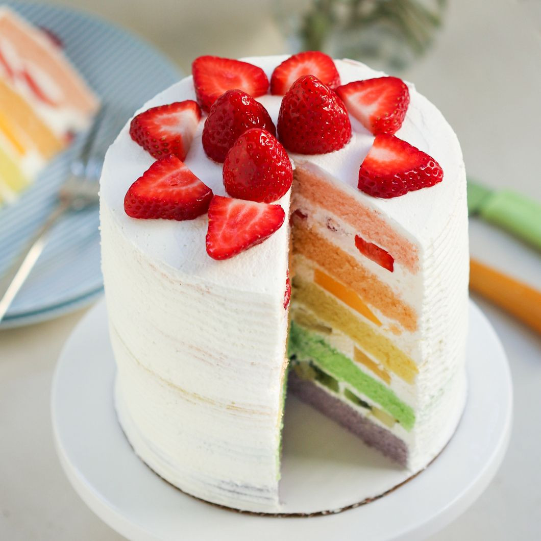 Fresh Fruit Cake Recipes
 Chinese Bakery Rainbow Cake
