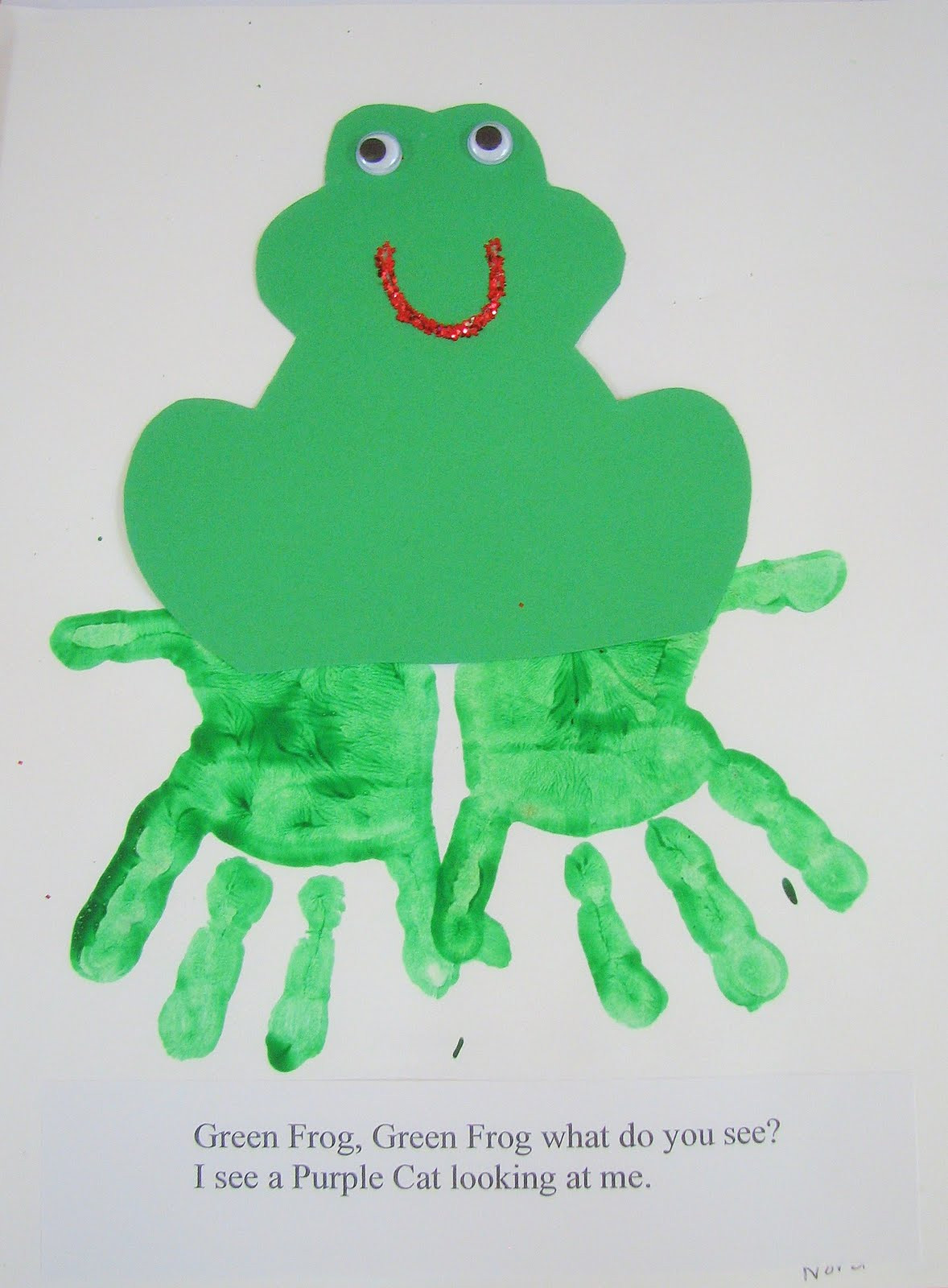 Frog Art For Toddlers
 Preschool Ideas For 2 Year Olds Brown Bear Hand Print Book