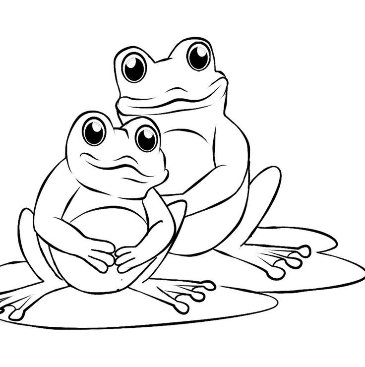 Frog Coloring Pages For Kids
 556 best images about Digital Stamps on Pinterest