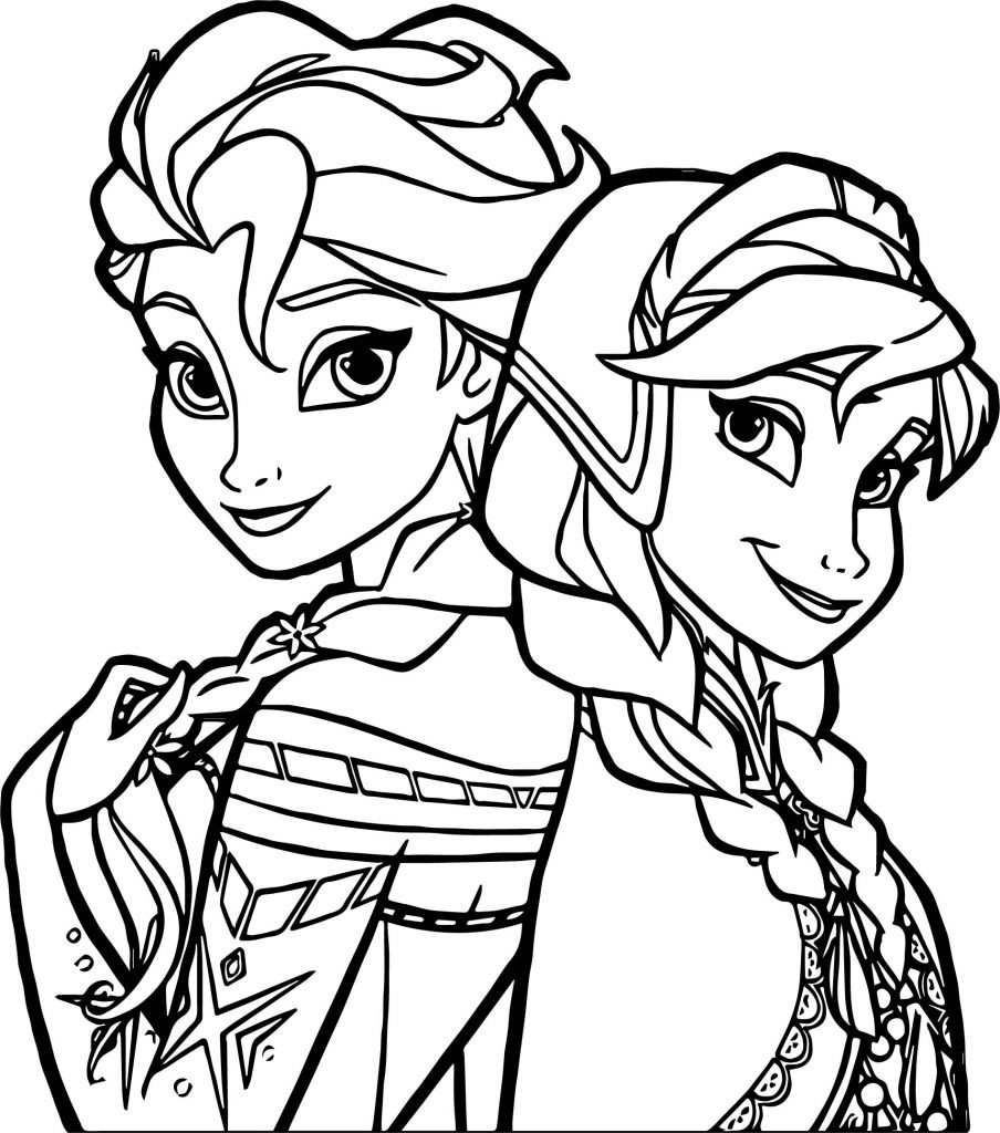 Frozen Coloring Books For Kids
 Frozen Sisters Coloring Page