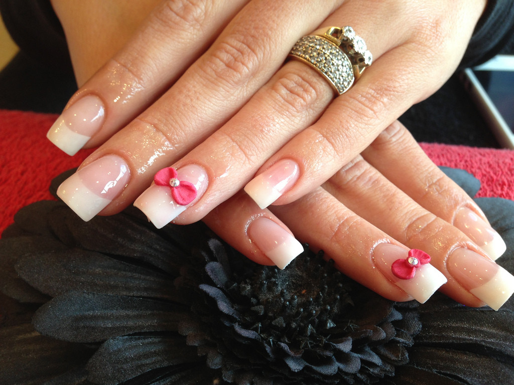 Full Set Nail Ideas
 Full set of acrylic nails with pink gelux gel polish and