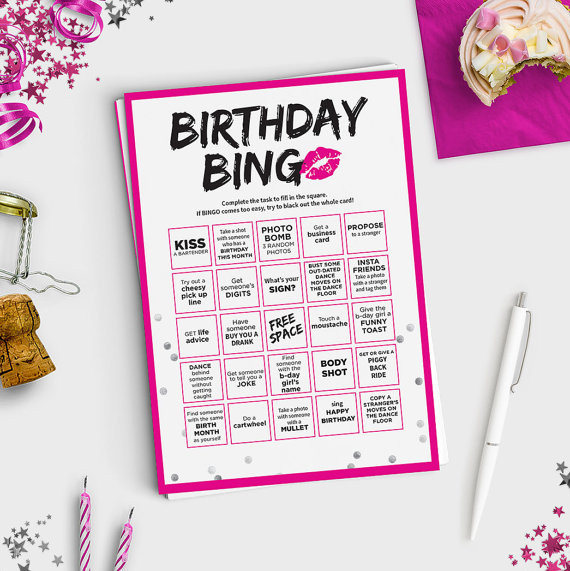 Fun Adult Birthday Party Games
 Fun Adult Birthday Game Birthday Bingo Scavenger Hunt