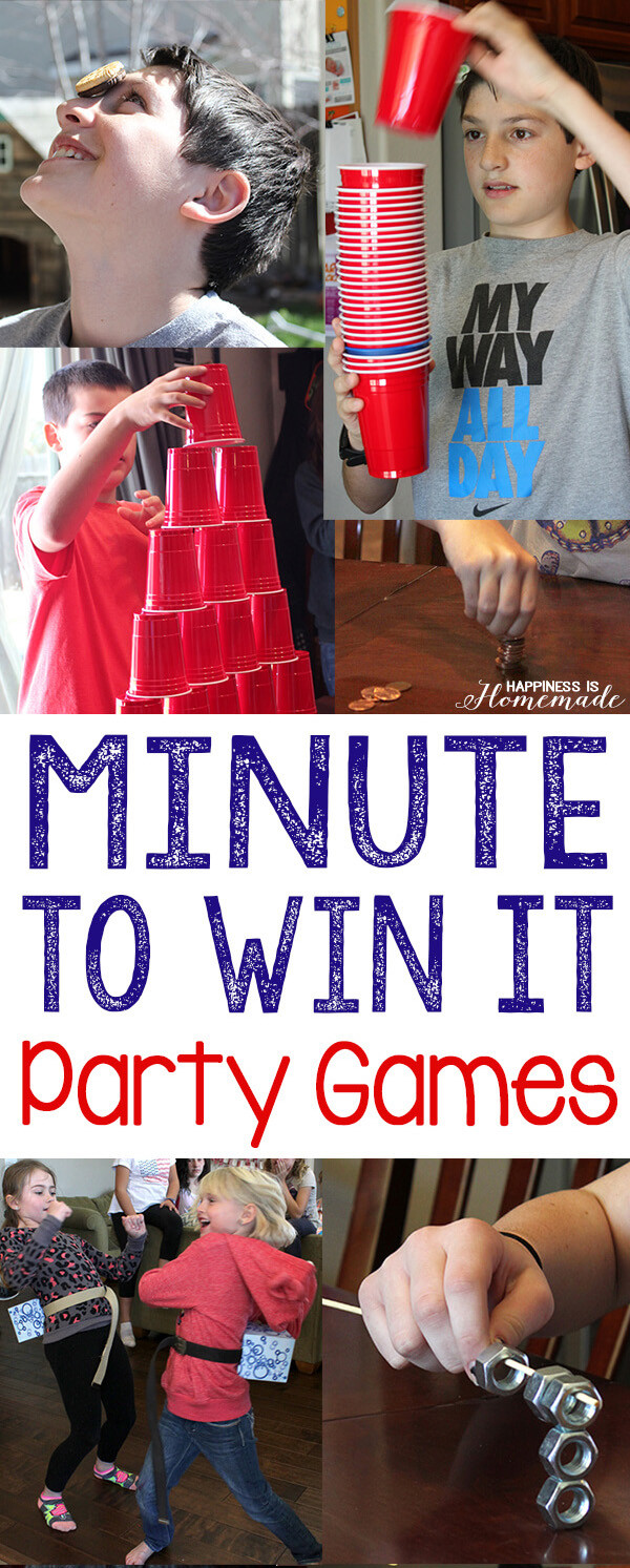 Fun Adult Birthday Party Games
 10 Awesome Minute to Win It Games Happiness is Homemade