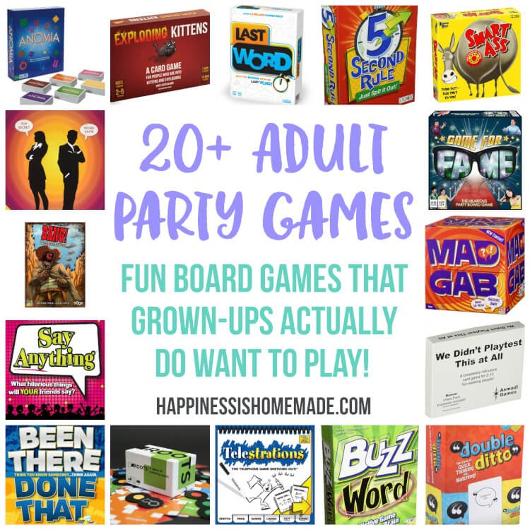 Fun Adult Birthday Party Games
 Fun Party Games for Adults Board Games Happiness is