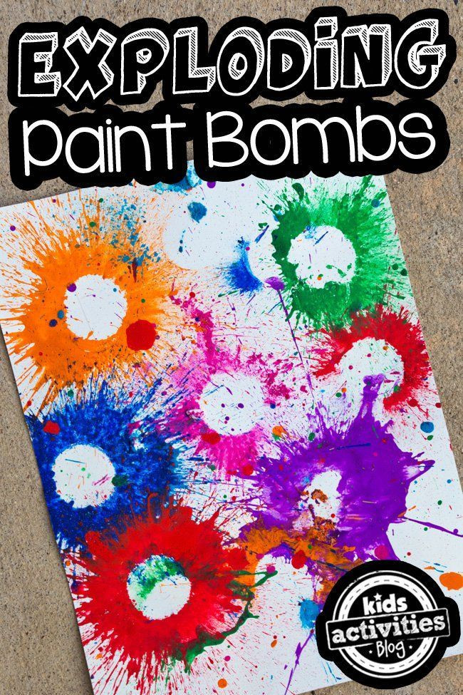 Fun Art Activities For Kids
 Exploding Paint Bombs Activity