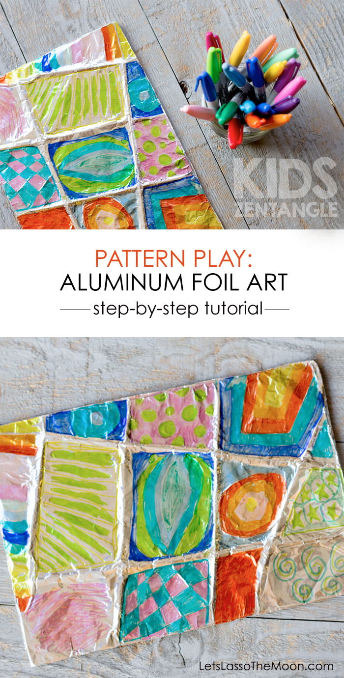 Fun Art Activities For Kids
 Colorful Zentangle Art Easy Aluminum Foil Kids Project