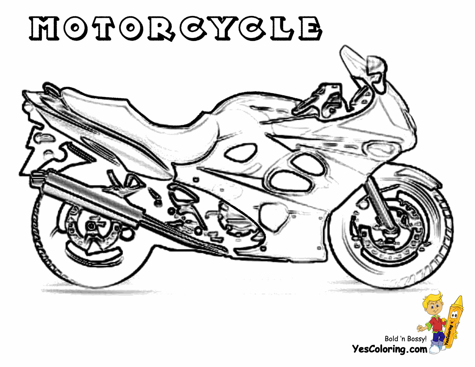 Fun Coloring Pages For Boys
 Cool Coloring Motorcycles Motorcycles