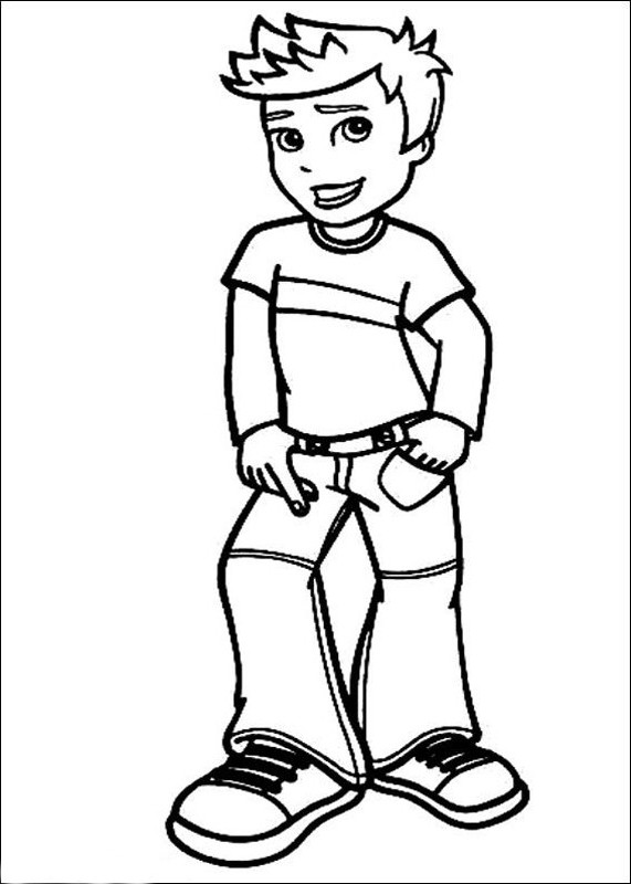 Fun Coloring Pages For Boys
 worksheet of polly pocket boy character for kids