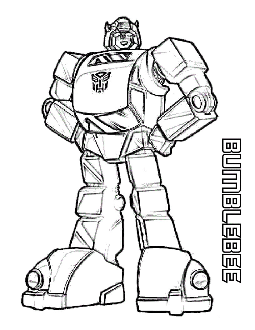 Fun Coloring Pages For Boys
 Bumblebee Transformer Coloring Page for Boys Printable