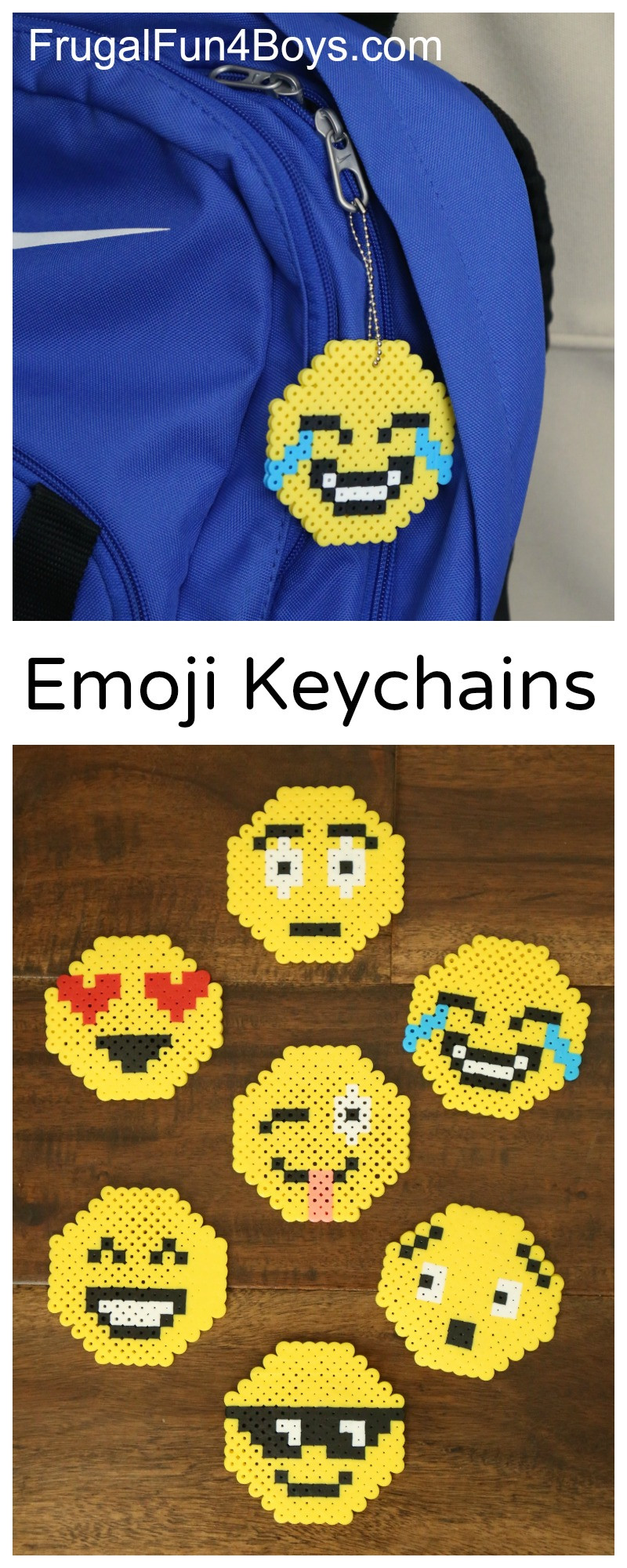 Fun Craft For Toddlers
 Emoji Perler Bead Keychains – Fun Craft for Kids
