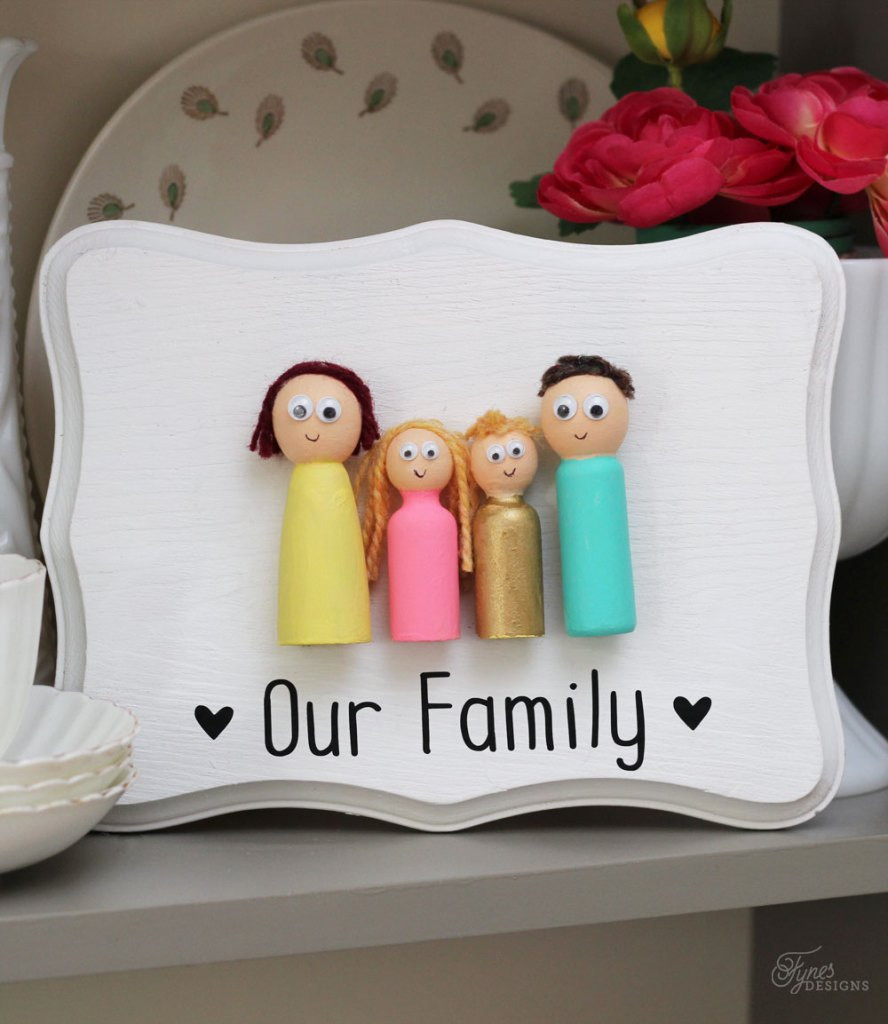 Fun Craft For Toddlers
 Peg Doll Family Plaque