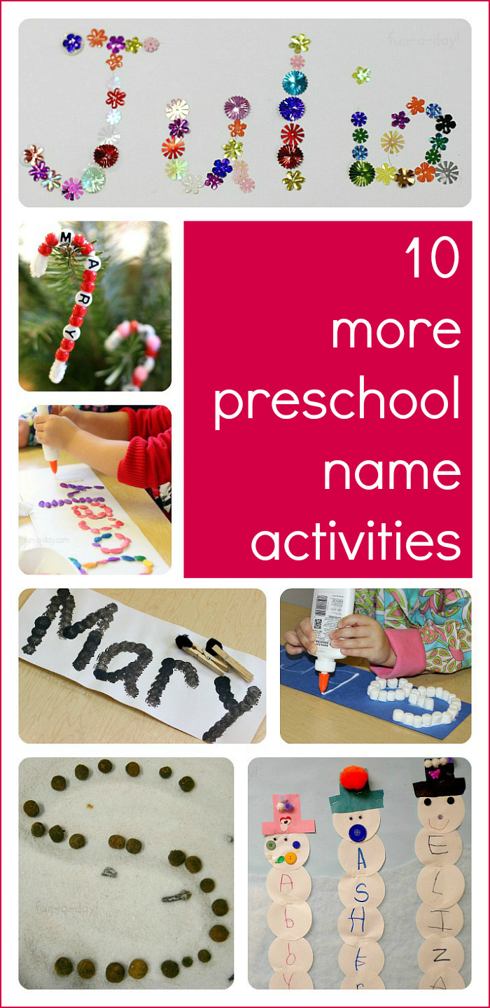 Fun Projects For Preschoolers
 10 More Preschool Name Activities to Try