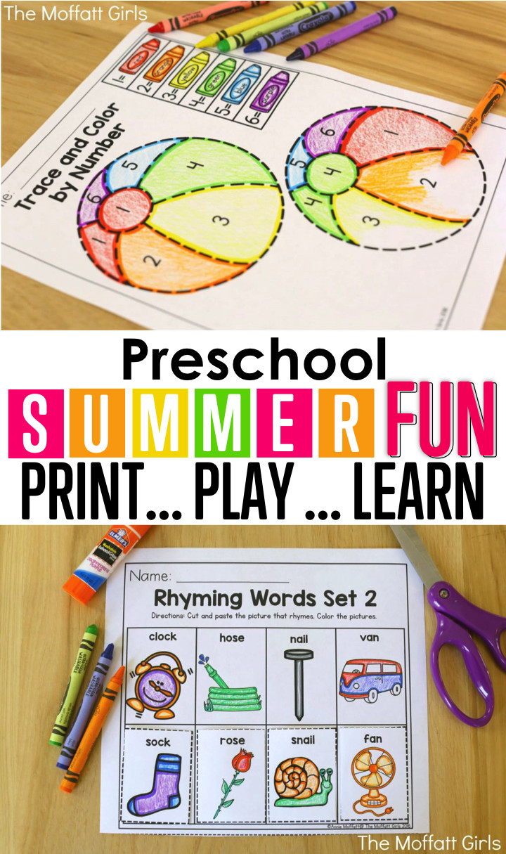 Fun Projects For Preschoolers
 Summer Review Packets