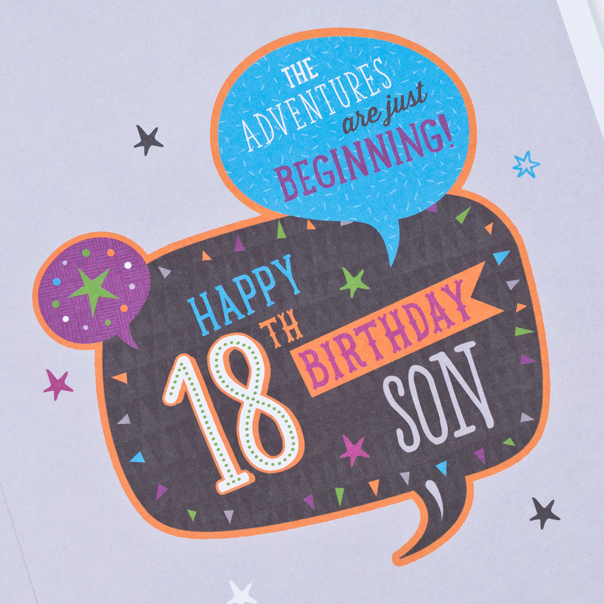 Funny 18th Birthday Wishes
 18th Birthday Card Son Happy 18th Birthday