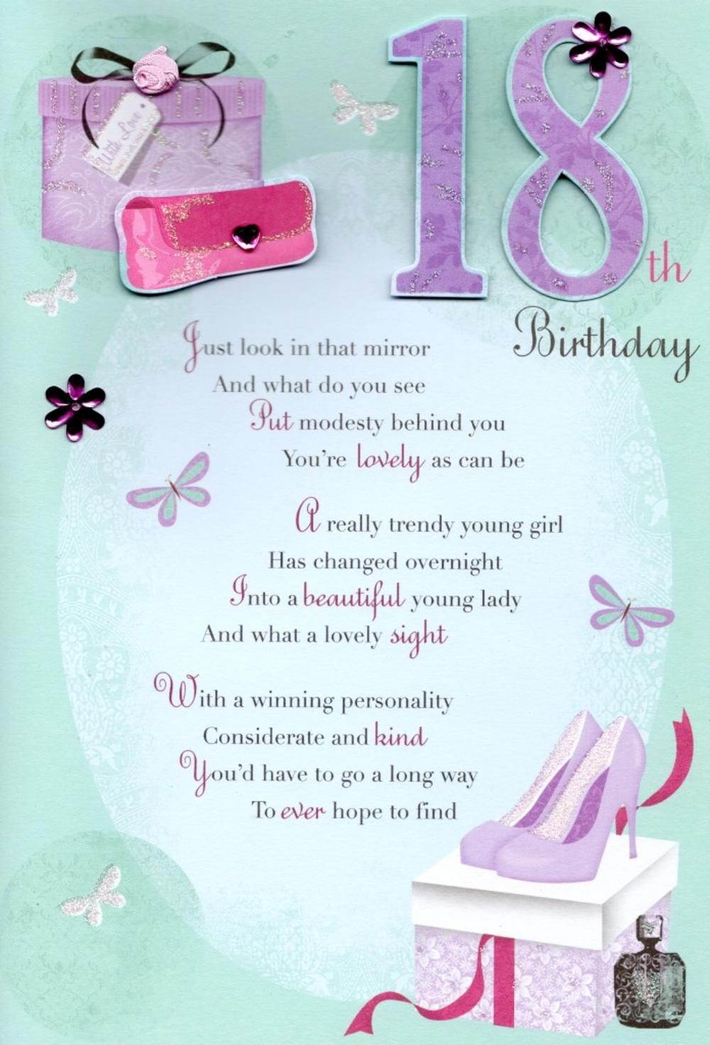 Funny 18th Birthday Wishes
 18th Happy Birthday Greeting Card