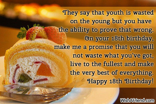 Funny 18th Birthday Wishes
 Funny Quotes About Turning 18 QuotesGram