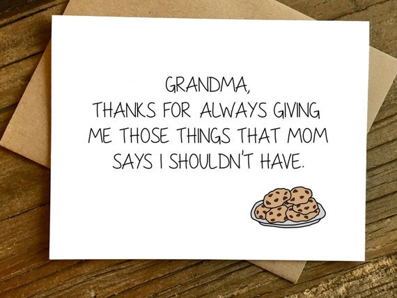 Funny Birthday Cards For Grandma
 Mother s Day Card for Grandma Grandma Card Grandma