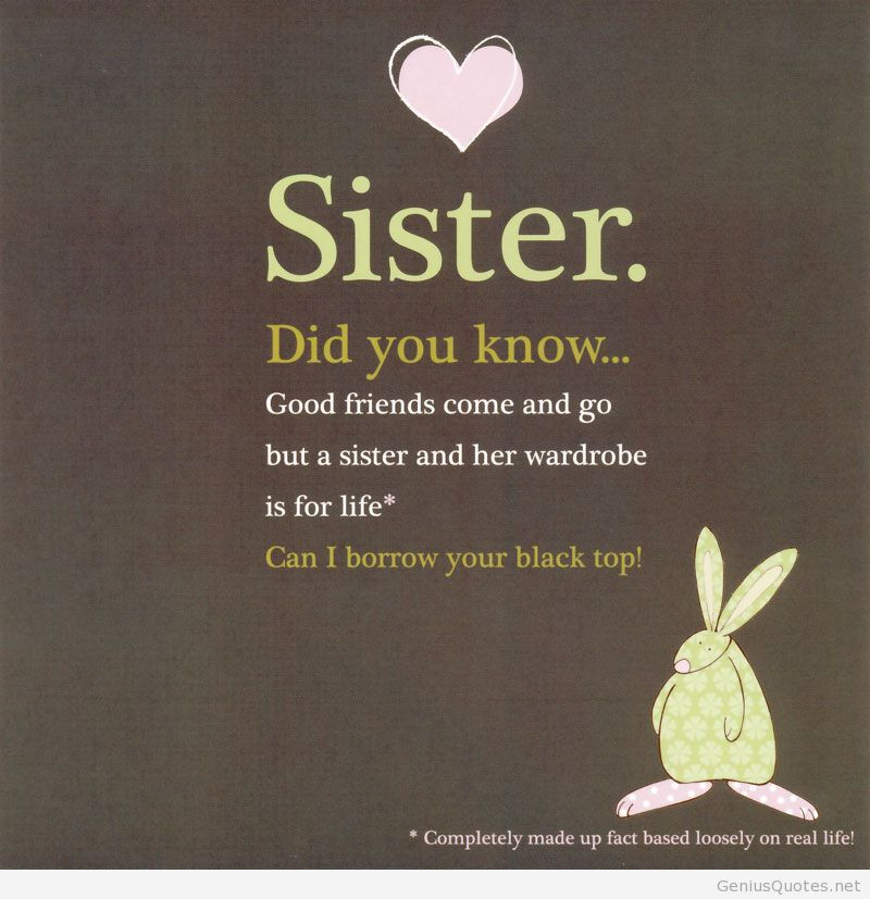 Funny Birthday Cards For Sisters
 The best wishes on my sister birthday sister quotes