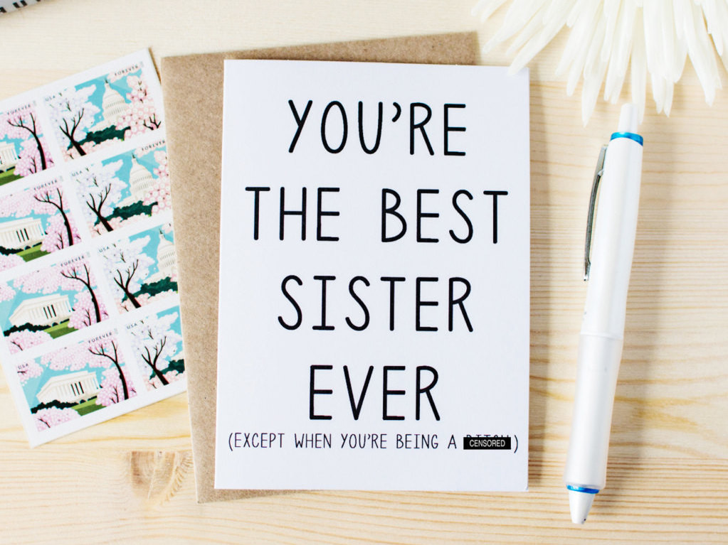 Funny Birthday Cards For Sisters
 Funny Sister Birthday Card Card for Sister You re The