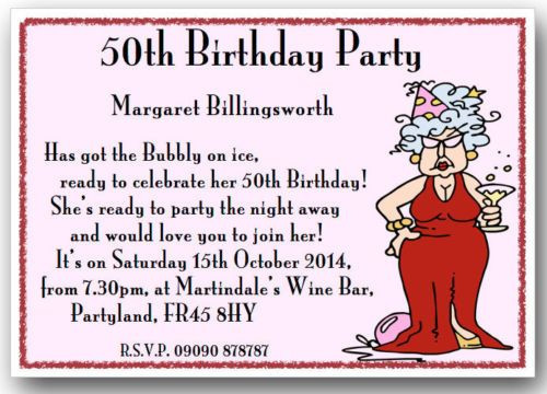 Funny Birthday Invite Wording
 Download Now FREE Template Funny 50th Birthday Invitation