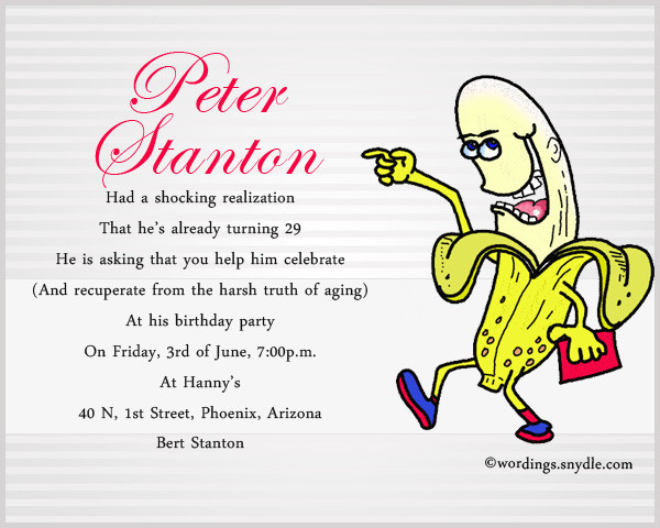Funny Birthday Invite Wording
 Funny Birthday Party Invitation Wording – Wordings and